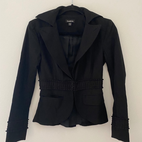 Bebe Fitted Black Jacket - Picture 1 of 1